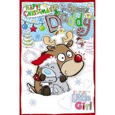 Daddy From Little Girl My Dinky Me to You Bear Christmas Card Image Preview